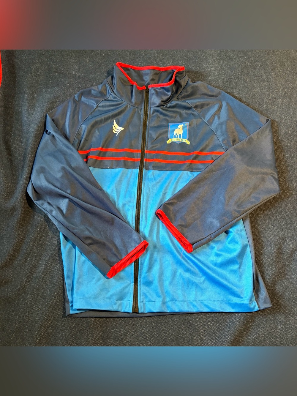 Ted Lasso AFC Richmond Jacket, Men's Large, Blue & Navy Full-Zip